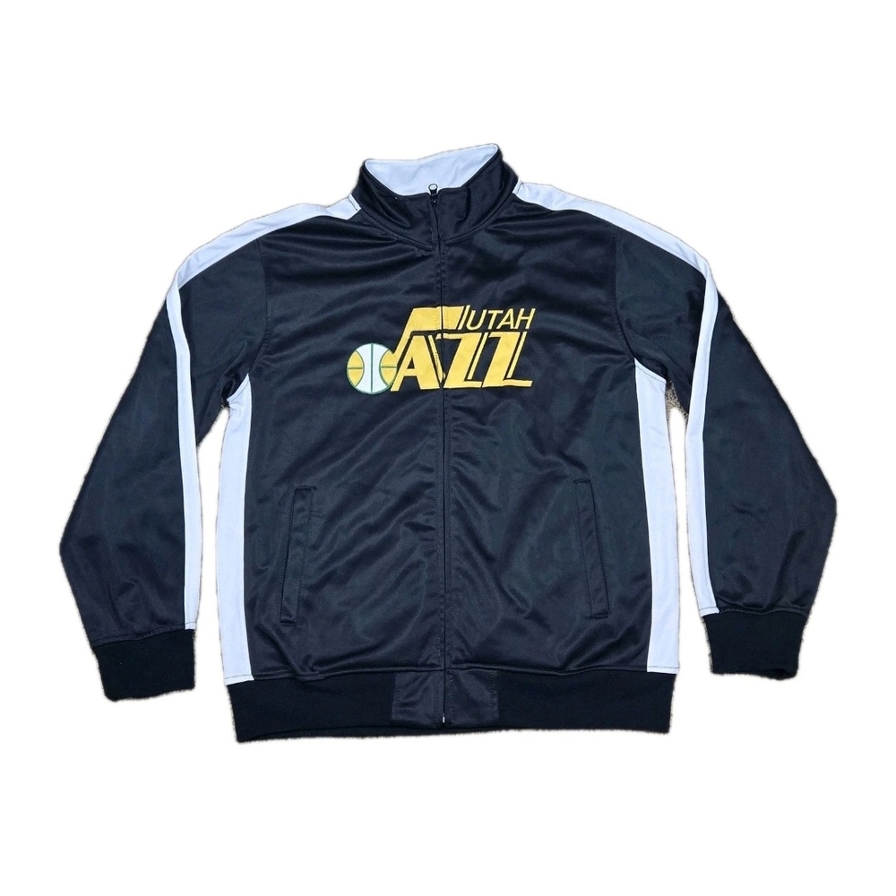 Utah Jazz Embroidered Youth Size XL Track Jacket Full Zip Hardwood Classics Nba